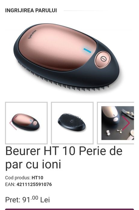 Perie de par Beurer, cu ioni