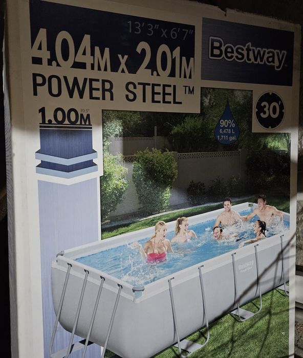 Piscină metalică Bestway Power Steel, 4,04 m x 2,01 m x 1,00 m