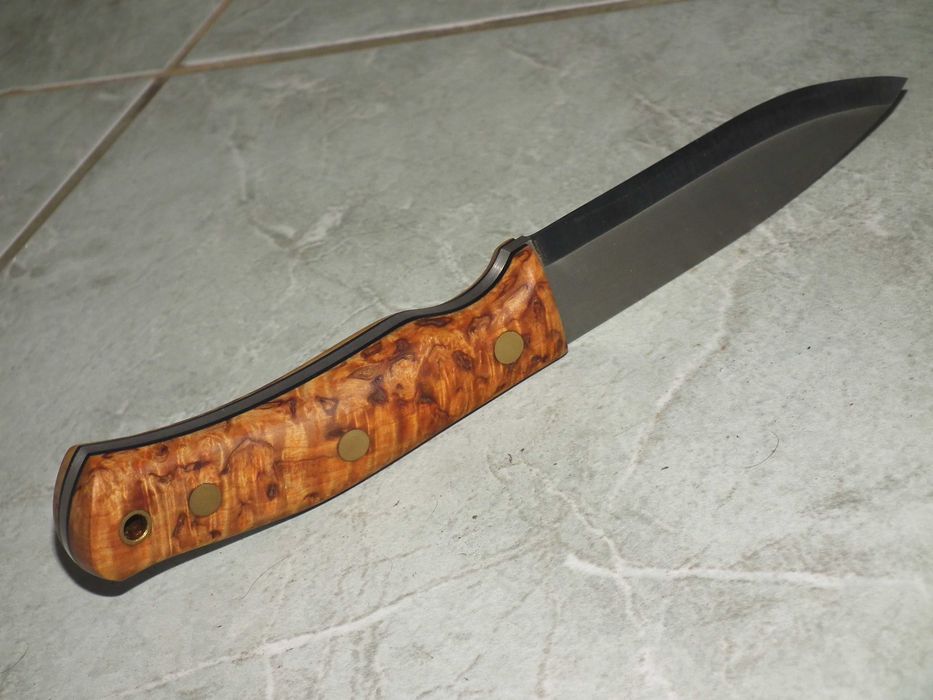Nou Casström No.10 SFK Curly Birch cutit suedez bushcraft vánátoare otel Sandvik 14C28N