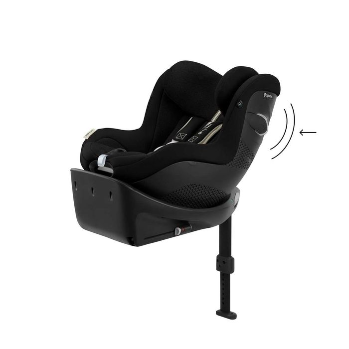 CYBEX Gold Sirona Gi i-Size Plus, Moon Black, черно, бебешко/детско столче за кола, isofix, ново, подложка за новородено