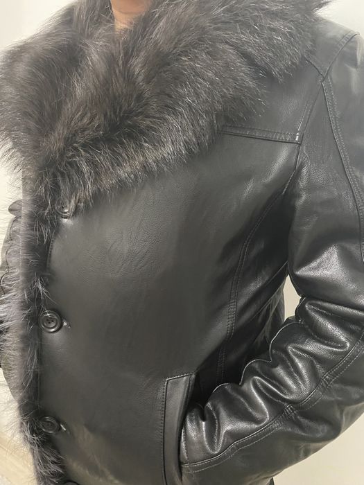 Кожанная дубленка