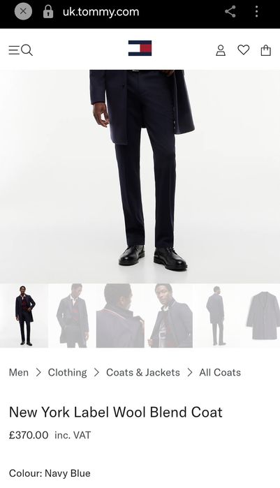Шерстяное полупальто Tommy Hilfiger