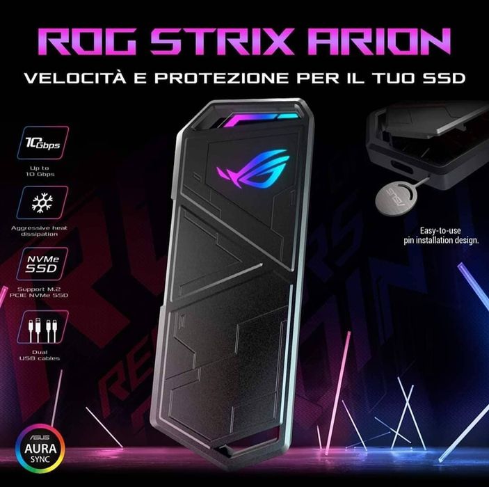 Кейс для SSD NVMe-накопителей ASUS Rog Strix ARION USB 3.2