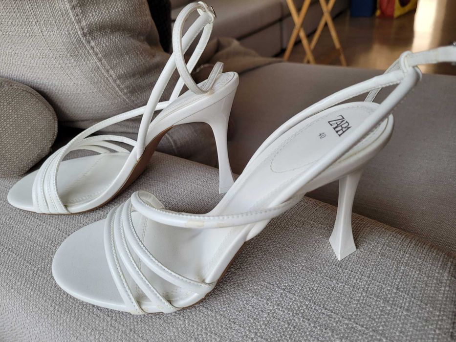 Официални дамски обувки, бял цвят Zara, 40 номер