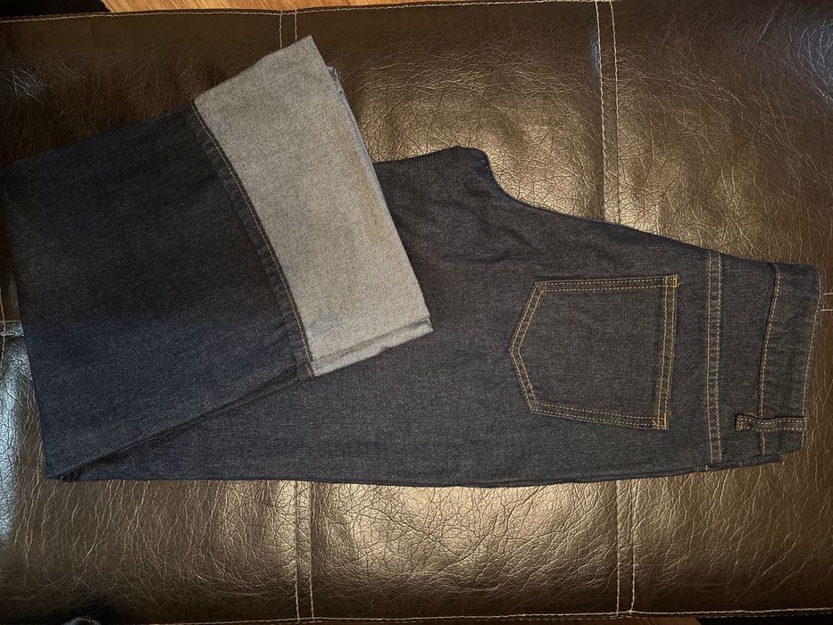 Индигови дънки с подгъв