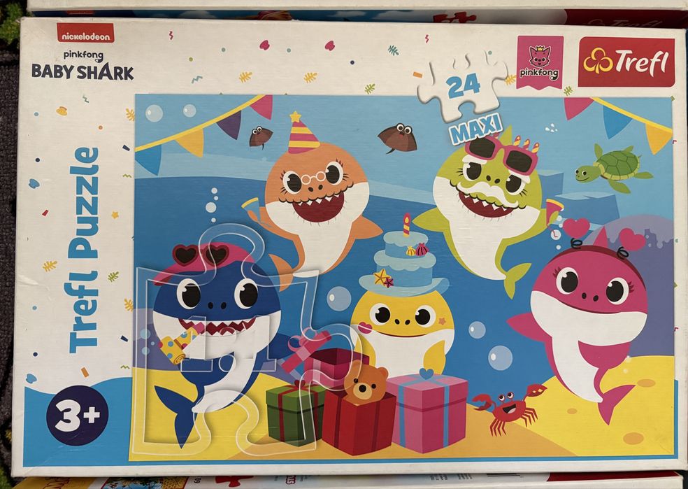 Puzzle Trefl 24 piese Maxi / 40 - 60 piese, Paw Patrol / Baby Shark / Maja / Peppa Pig / Mickey and Friends / Bluey / Maja / Lion King