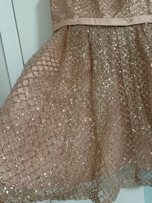 Официална блестяща къса кукленска рокля ХС