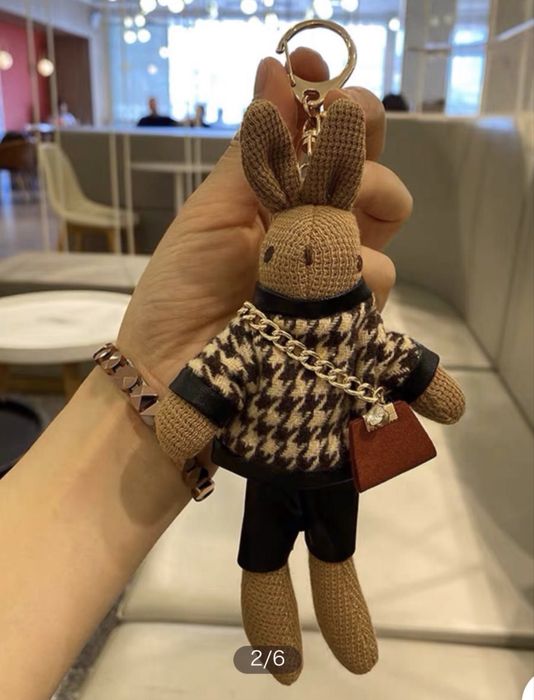 Милый модный брелок-зайчик для сумки