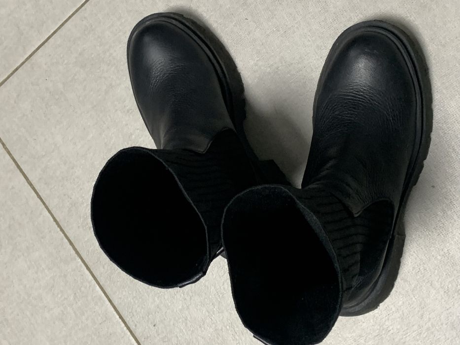 Cizme piele Otter cu ciorap elastic