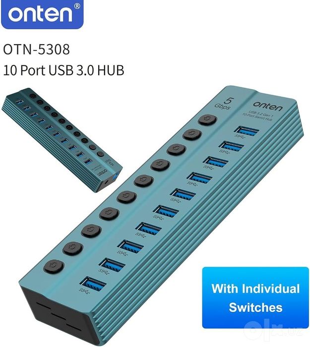 10port usb 3.0 hub onten/хаб/переходник/адаптер