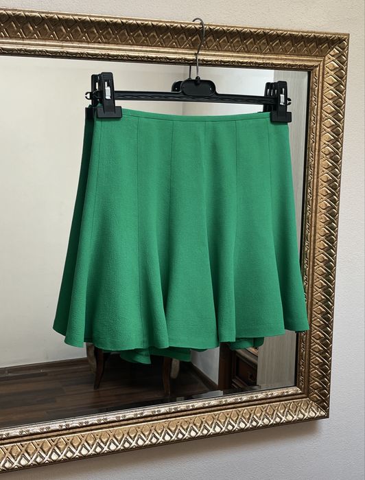 Sandro Paris, fustă mini, verde, 100% viscoză