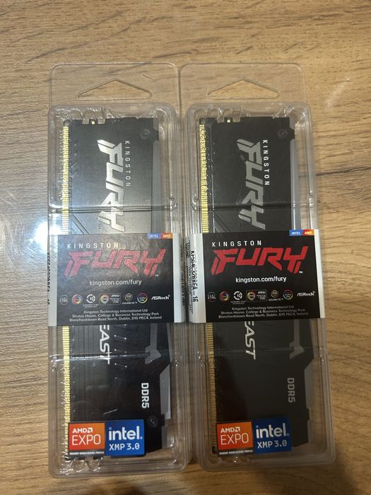 !НОВАЯ! ОЗУ Kingston 16gb 6400MT/s cl32 2шт