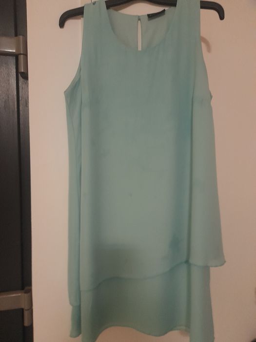 Rochie verde fistic din voal