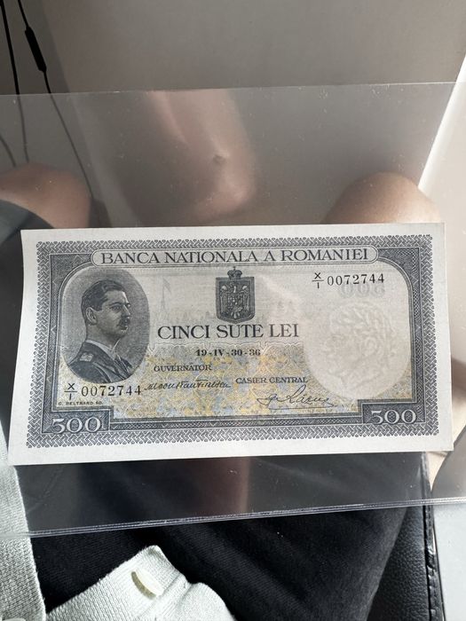 500 lei 1936 aunc bancnota romania