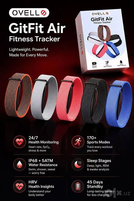 Smart Fitness Braslet Whoop, Porodo, Valdus, Ovfle,Смарт Фитнес Трекир