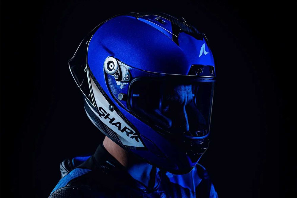Мото Каска за мотор  SHARK AERON GP BLANK SP  BLUE Official FIM MotoGP