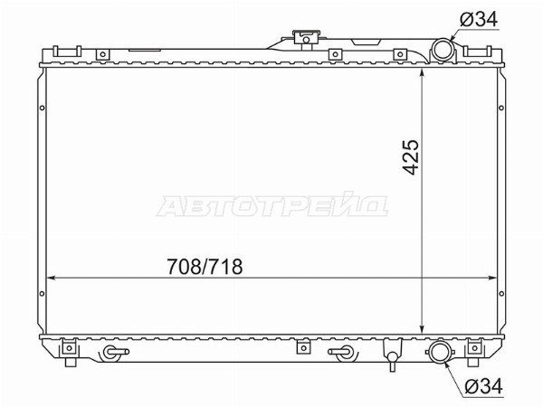 Радиатор охлаждения двигателя  Toyota Camry