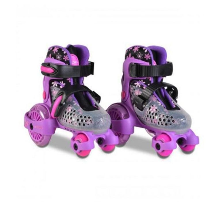 Детски кънки Byox, лилав, XS, номер 26-29, светещи колелца