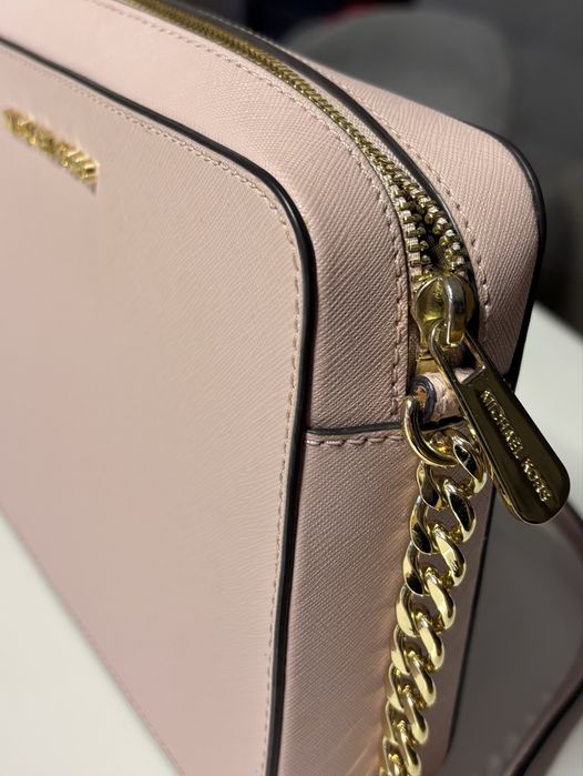 Geanta Michael Kors model cross-body culoare roz pal