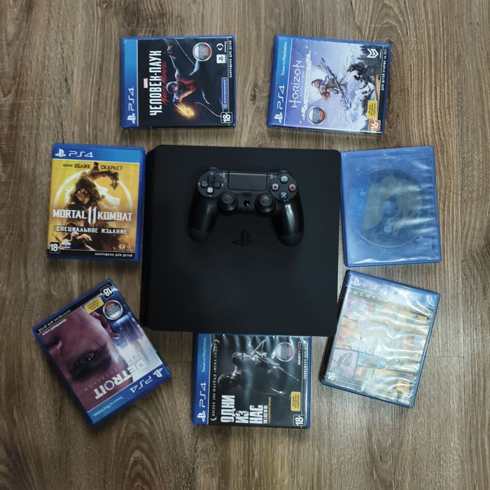 Playstation 4 (512 Гб) (с играми) (состояние хорошее)