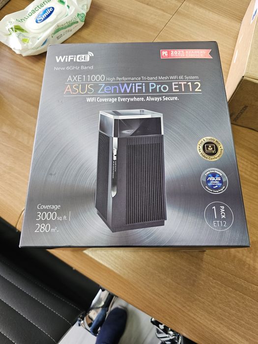 Роутер ASUS ZenWiFi Pro ET12 AXE11000 Tri-Band WiFi 6E AiMesh 1 -pack