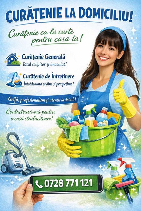 Execut curățenie la domiciliu