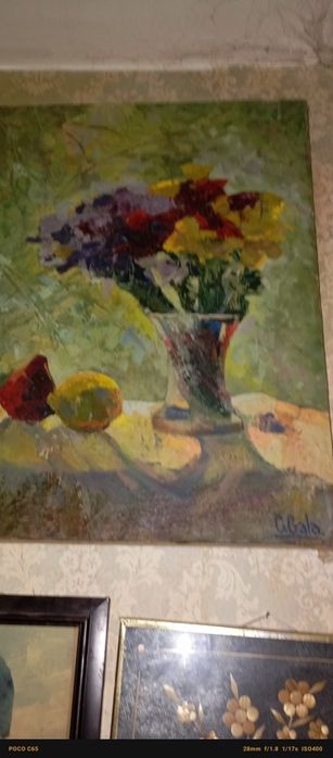 Натюрморт холст масло 50см-118см.  Коллектив  художников.