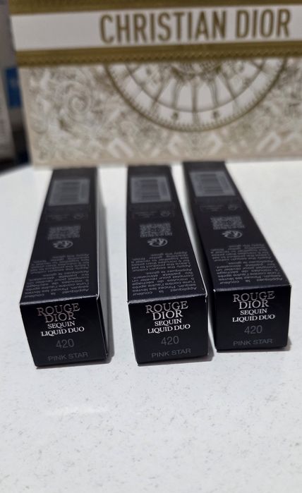 Dior rouge  sequin  лимитирано блестящо червило 420 pink star