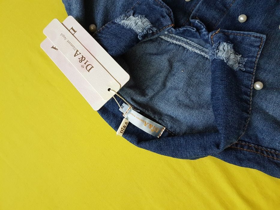 Дънкено яке с перли