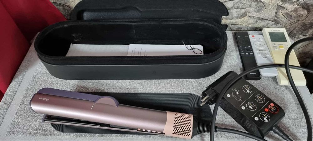 Сешоар-преса за коса Dyson - Airstrait, Jasper Plum, Limited edition