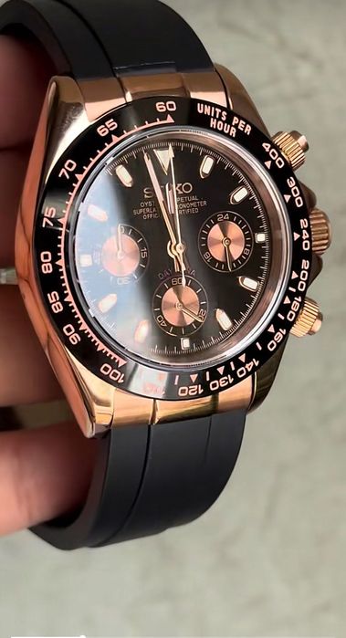 Seiko Mod Speedmaster “Omega” и Daytona Rose Gold