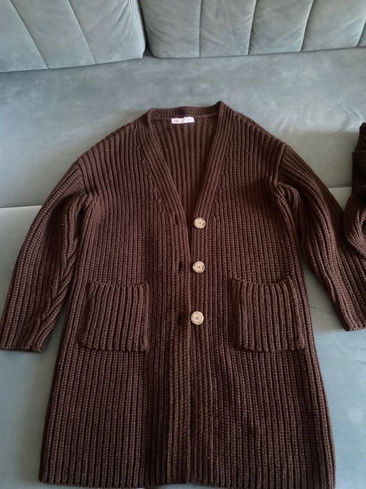 Пальто- кардиган ZARA с шарфом