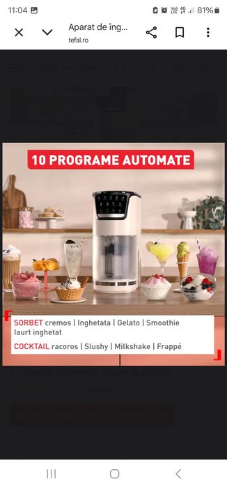 Tefal Dolci aparat de inghetata