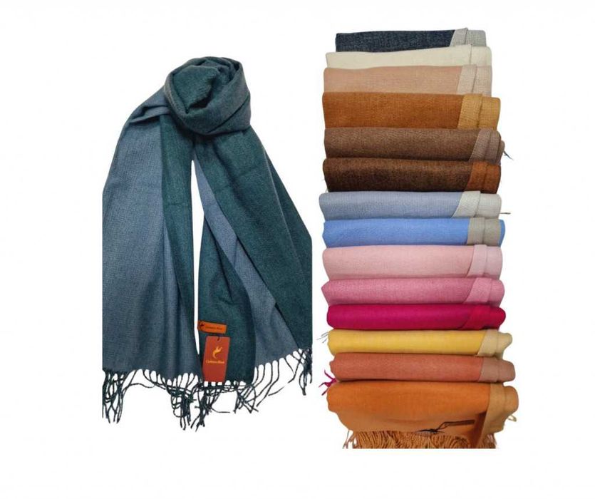 Луксозен дамски двулицев шал