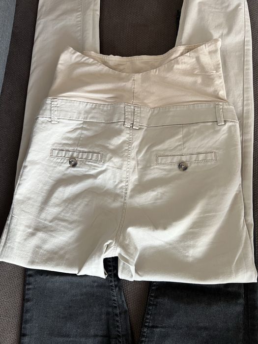 Lot pantaloni gravide H&M mărimea 34 crem ceilalti negrii/gri tot 34