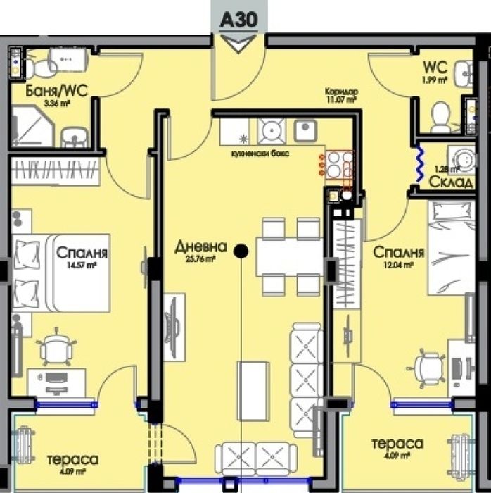 Продава се Тристаен апартамент в Бургас, Изгрев - 103 кв.м за 718 €/кв.м - Снимка #2