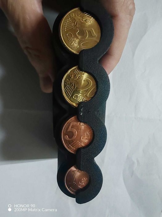 Монетник ДЖОБЕН - за евро монети - двустранен