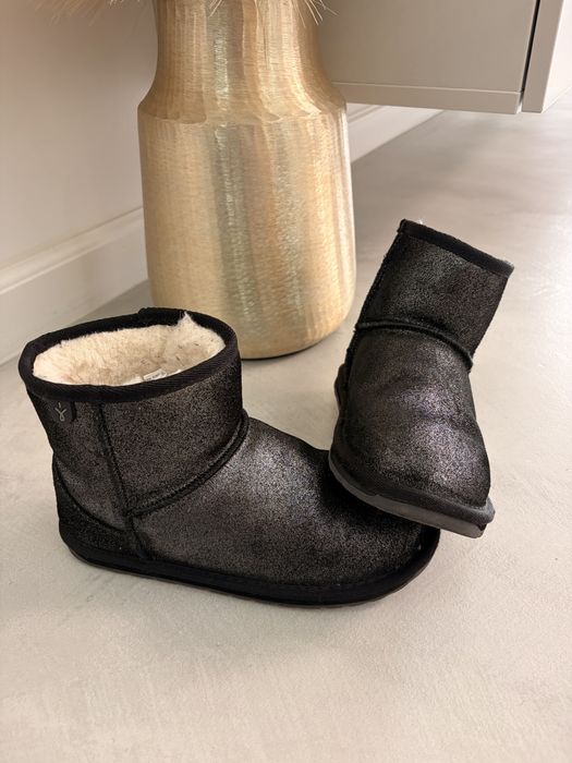 Ghete Emu,negru-argintiu