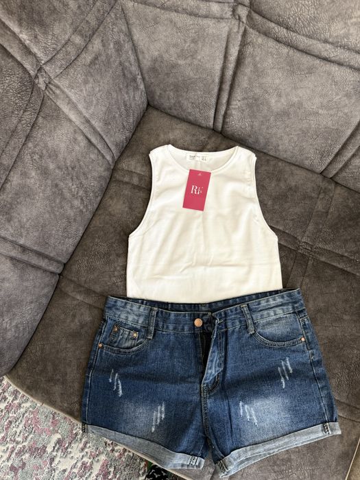 Летний набор - джинсовые шорты и американка