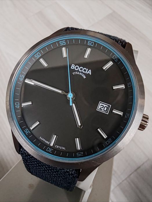 Ceas Boccia Titanium Quartz Sapphire Crystal 41 mm Nou-Nepurtat!
