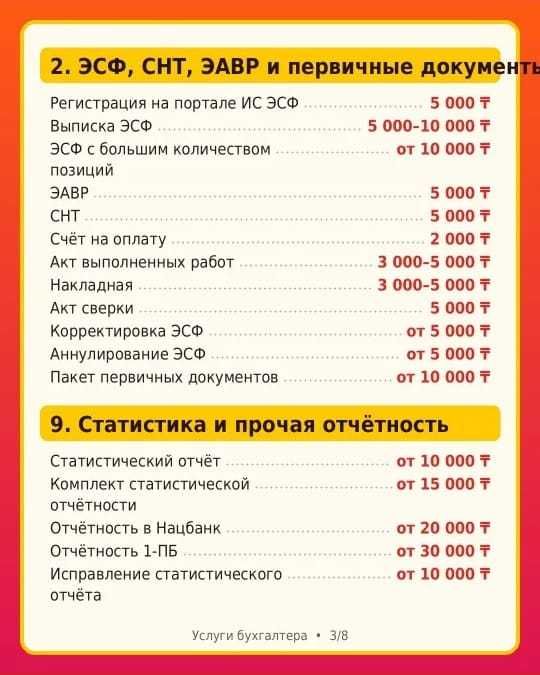 Бухгалтерлік іс/ бухгалтерские услуги