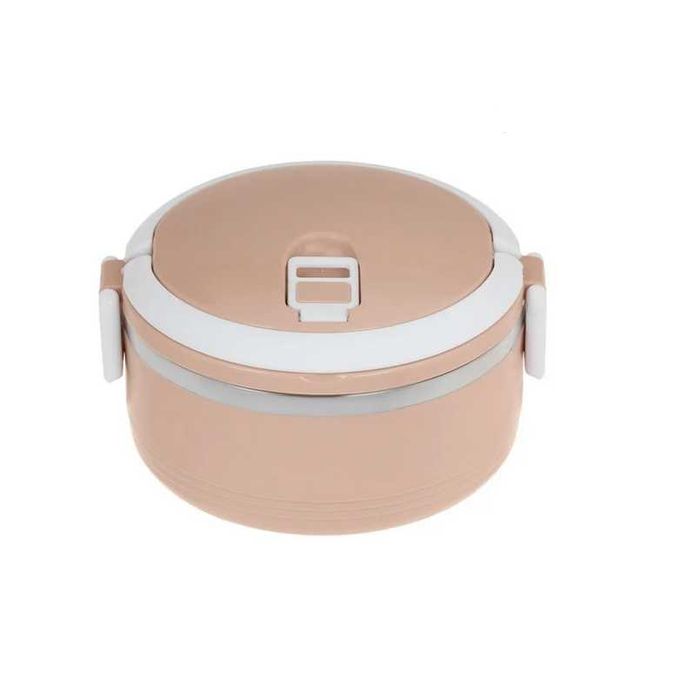 Термокутия за храна Mercado Trade, Кръгла, 500мл., Розов и Сив