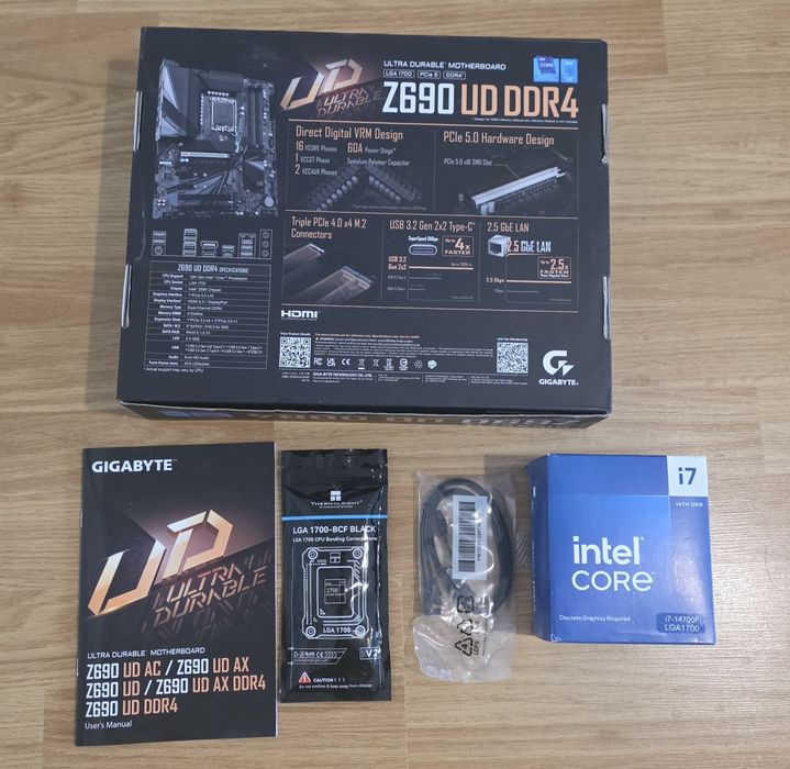 Kit intel  i7 14700F , Z690 DDR4 - 1800 Ron fix