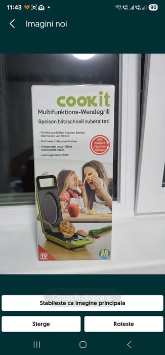 Produs nou Mini plita electrica pentru gatit rapid 700W Cookit M14258