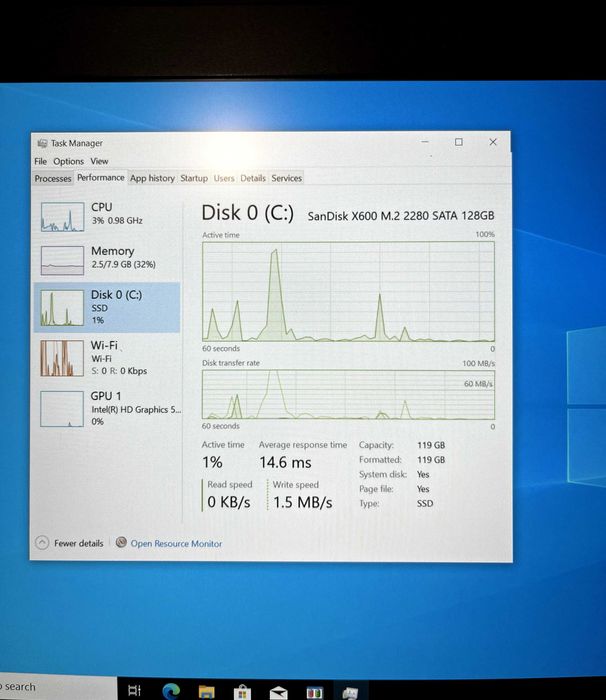 Лаптоп Dell Latitude E5270, Intel Core i5 6300, 8GB ram
