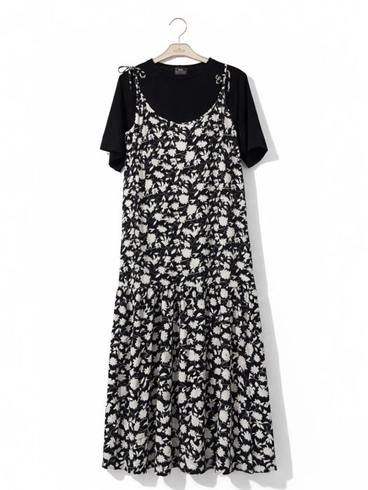 Женская двойка сарафан из штапеля и футболка из трикотажа