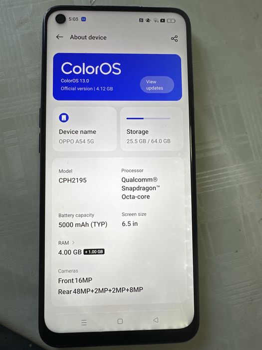 oppo A54 ,5g/64 g  liber retea