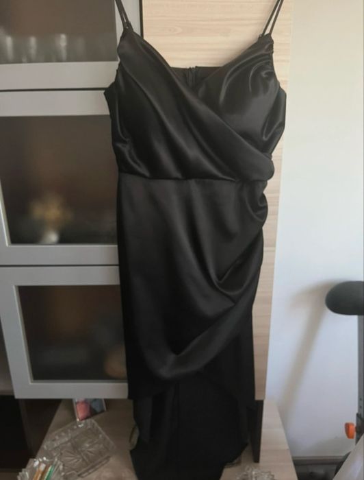 Rochie neagra  satin