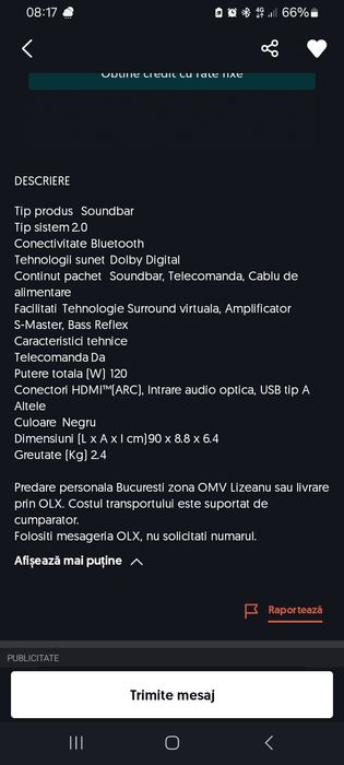 Sony soundbar perfecta stare