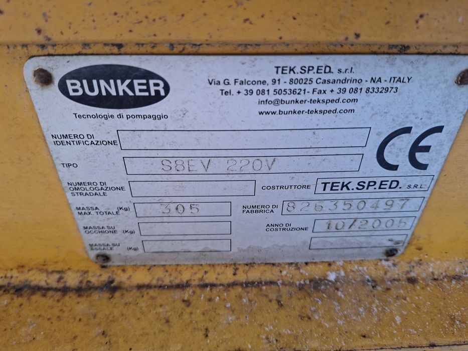 Masina de tencuit Bunker turnat sape și tolcretat